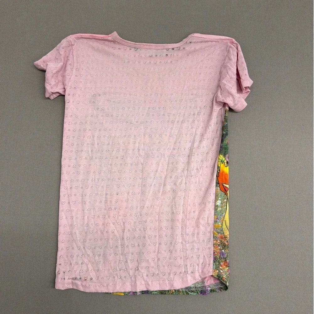 Vintage 1999 Pokemon T-Shirt Pink Heart Pointelle Pikachu Charmander Girls 1892